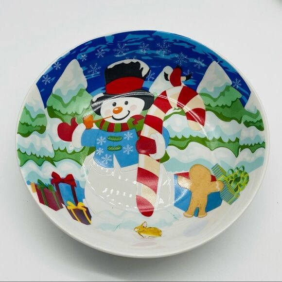 NIB Snowman Christmas 4-pc Dinner Set #2 - Picture 7 of 10